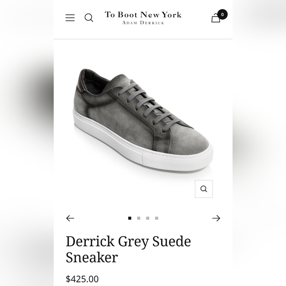 To Boot New York Adam Derrick - Derrick Suede Grey Sneakers - Picture 1 of 5
